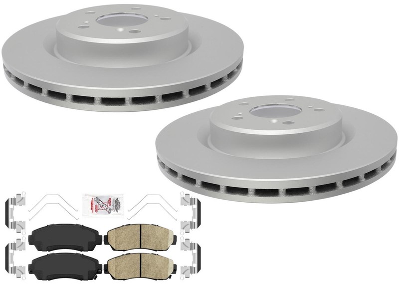Front Disc Brake Rotors Ameri Pro Ceramic Pads For Acura TLX 2021 2022 2023 2.0L
