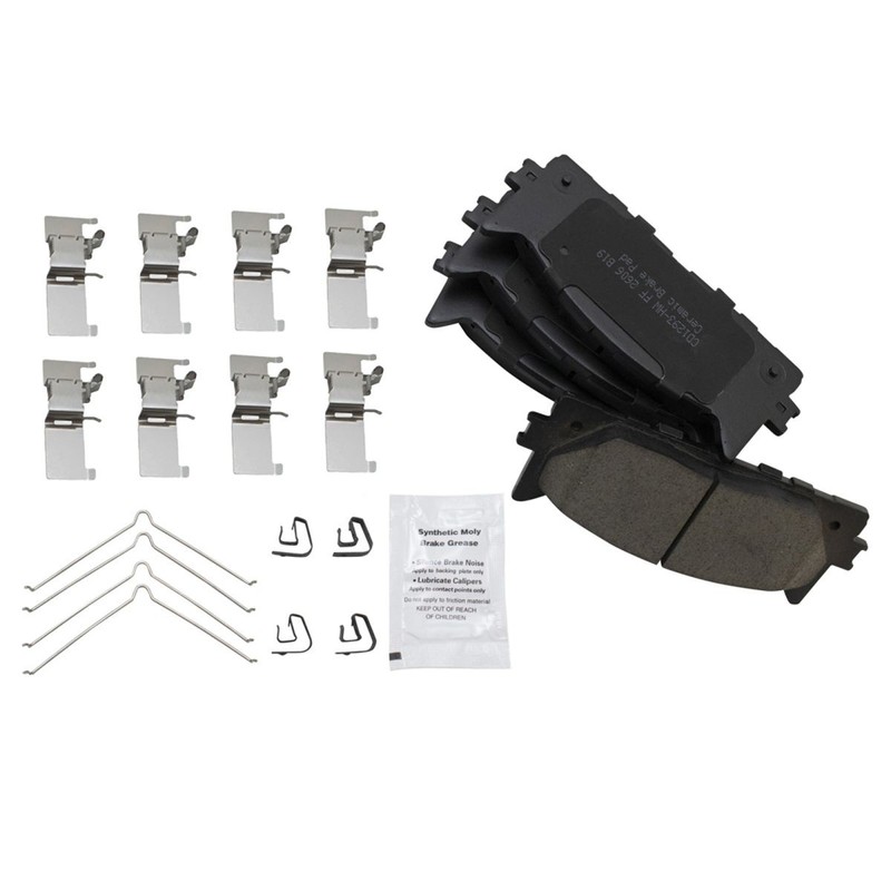 Ceramic Brake Pad & Performance Rotor Front Rear Kit w/Chemicals gallery