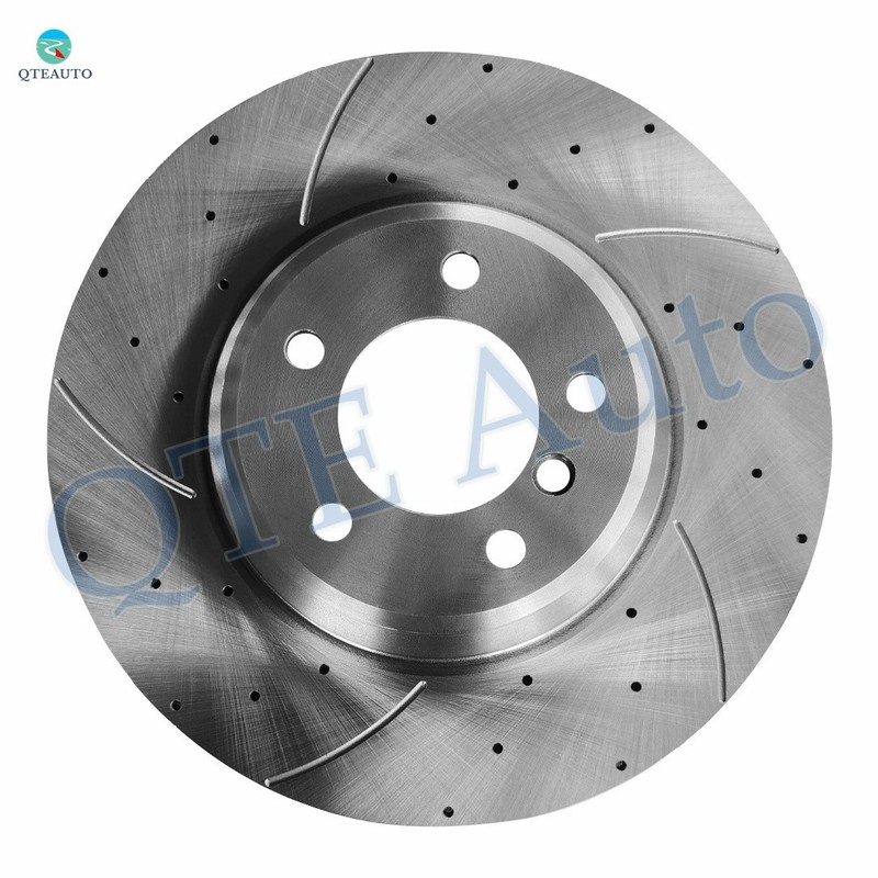 Front Right Drilled Slotted Brake Disc Rotors For 2007-2013 BMW 335I gallery
