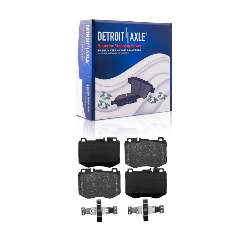 Front & Rear Drilled Rotors Ceramic Brake Pads for 2015-2021 Mercedes-Benz C350E gallery