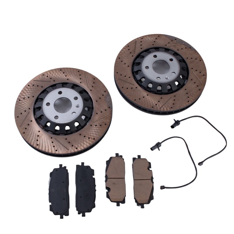 For Audi A6 A8 Q7 Q8 (17-21)Set of 2 Front 375mm Vented Brake Disc Rotors & Pads gallery