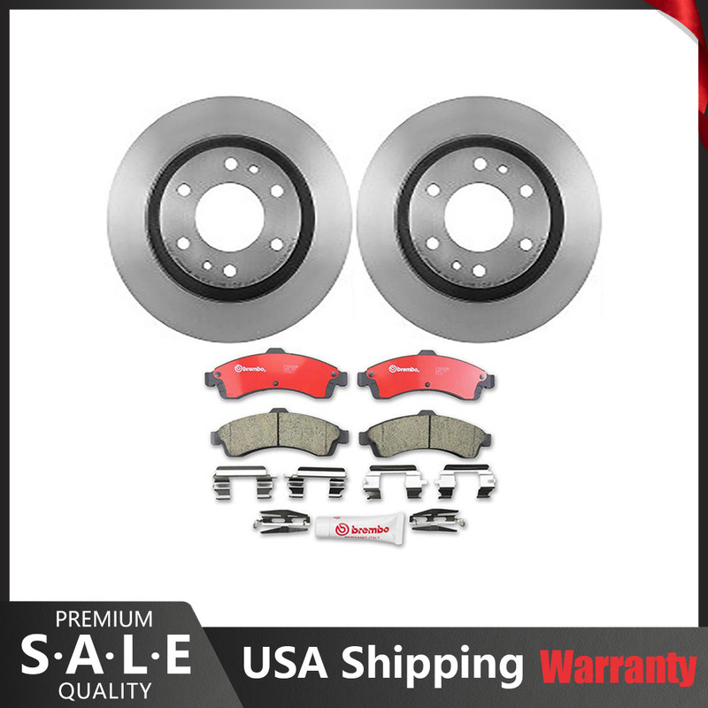 Brembo Front Brake Kit Disc Rotors Ceramic Pads for Buick Chevy GMC Isuzu Saab