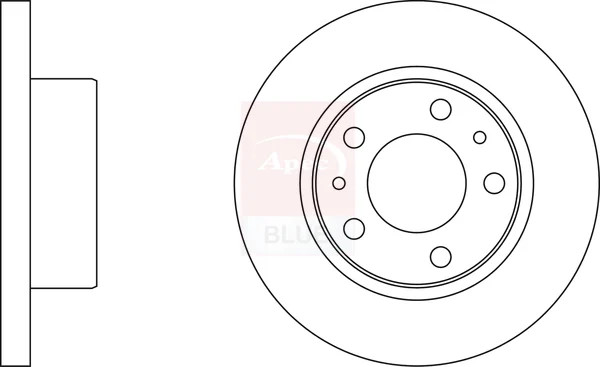 2x Brake Discs Pair Solid Front 276mm SDK6238 Apec Blue Set 42470836 500306590