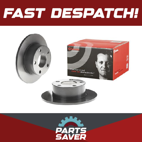 2x Brake Discs Pair Solid fits AUDI A6 C4 2.3 Rear 94 to 95 AAR 245mm Set Brembo