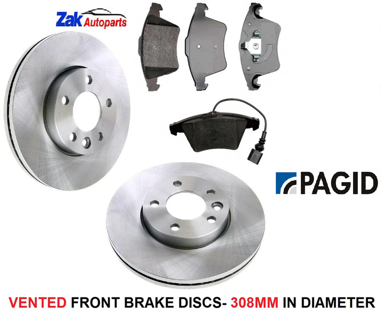 Pagid Front 2 Brake Discs And Pads For VW Volkswagen Transporter T5 1.9 2.5 TDi