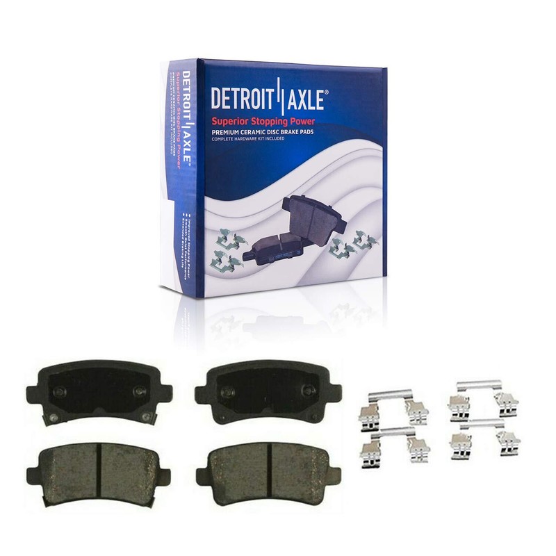 REAR Drilled Rotors Brake Pads Wheel Hubs 12pc Lug Nuts w/ Key for Malibu Impala gallery