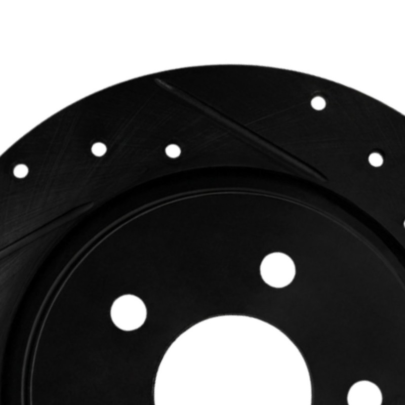 For Scion FR-S 2013-2016 Rotor Set Rear | Black | Vented | Drilled And Slotted gallery