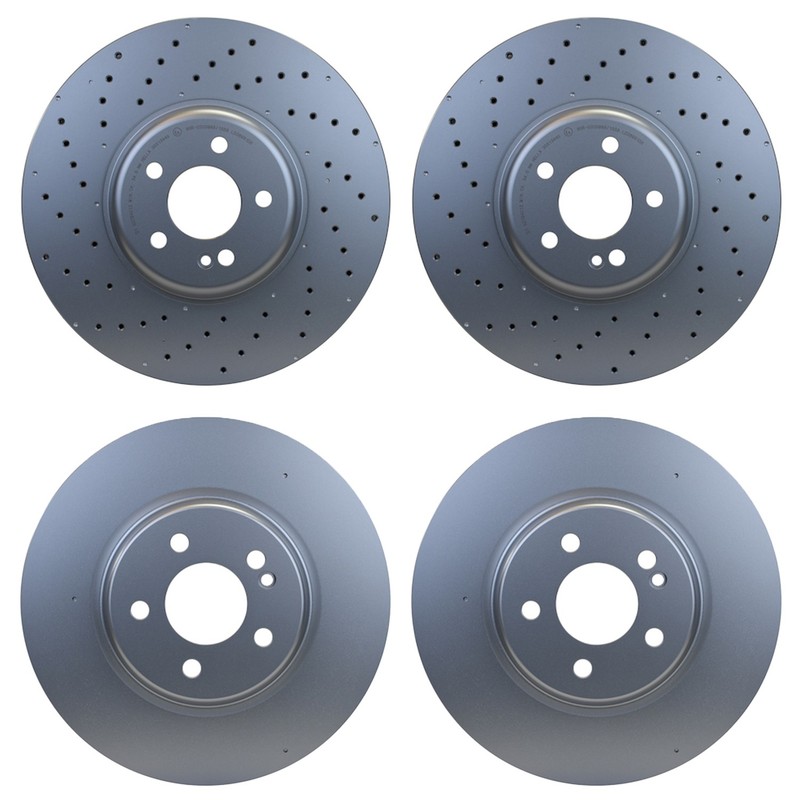 Hella Front Rear 320mm Brake Rotors Kit For W205 C43 AMG X253 GLC300 GLC350e
