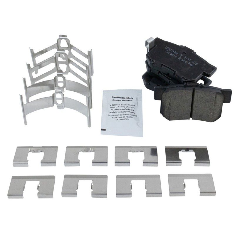 TRQ Rear Posi Ceramic Brake Pad Rotor & Calipers Kit w/Chemicals for Honda Acura gallery