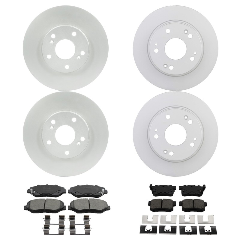 Bosch Quietcast Front Rear Rotors Ceramic Disc Brake Pad Kit For Accord EX-L