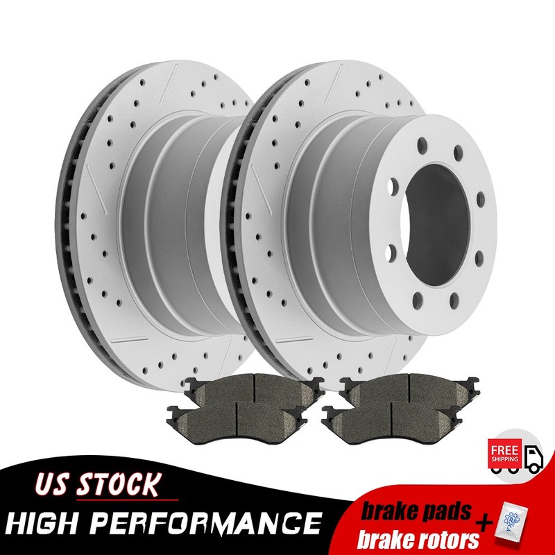 353mm Rear Drilled Disc Rotors Brake Pads for Dodge Ram 2500 3500 2003 – 2008