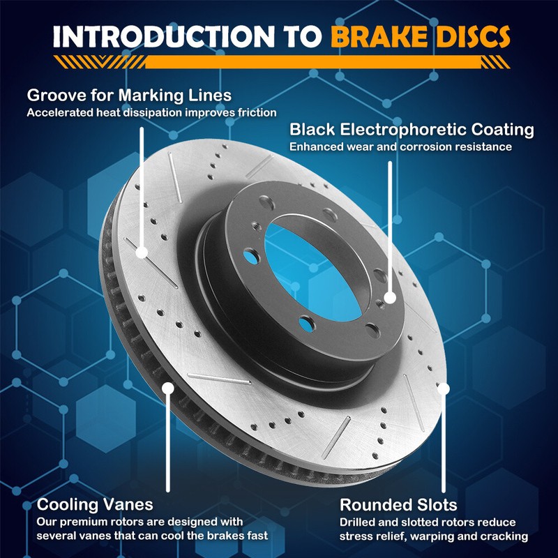 Front Disc Rotors Brake Pads for GMC Savana Chevy Silverado Sierra 2500 3500 H2 gallery