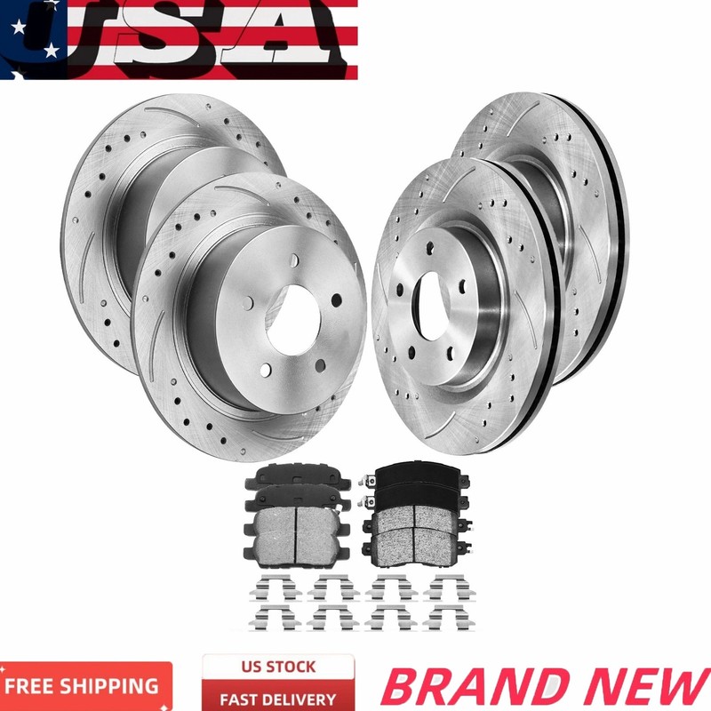 Front Rear Disc Brake Rotors Brake Pads for Dodge Charger Chrysler Magnum 300