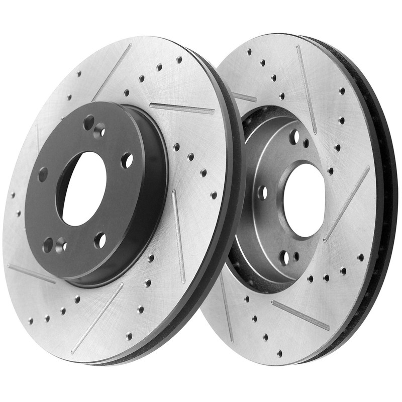For Hyundai Sonata Tucson Optima Sportage Front Drilled Slotted Brake Rotors NY gallery