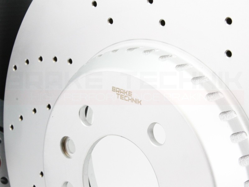 FOR RANGE ROVER SPORT D300 L461 PERFORMANCE DRILLED FRONT BRAKE DISCS PAIR 380MM gallery