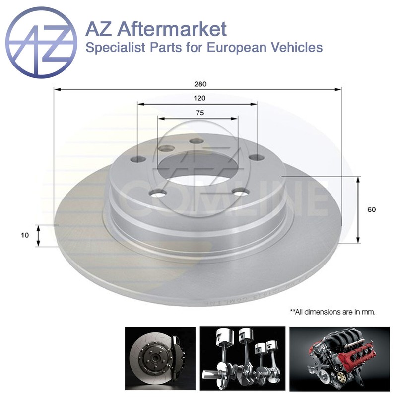 Fits BMW 3 Series 1991-2006 + Other Models AZ Rear Brake Disc #1