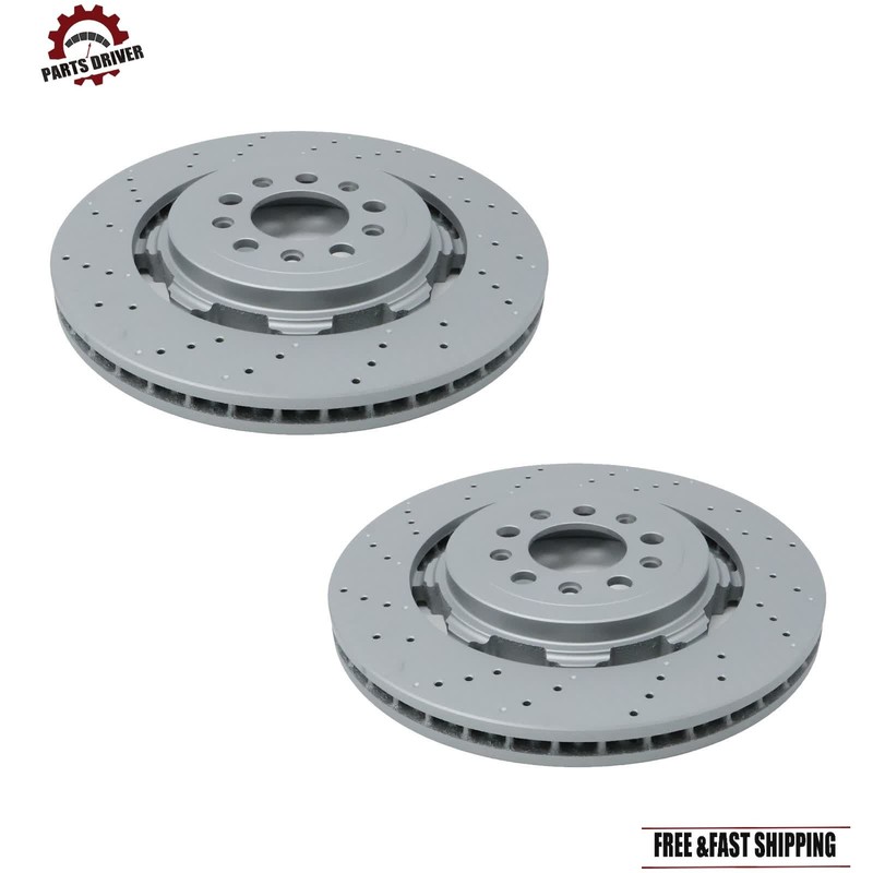 Rear LH + RH Brake Rotors 68306761AA For Alfa Romeo Giulia Stelvio Quadrifoglio gallery