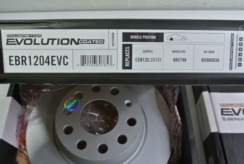 2 Powerstop Evolution EBR1204EVC Rear Geomet Coated Brake Rotor gallery