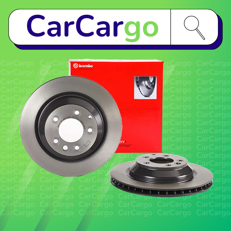 BREMBO Vented Rear Brake Discs Pair For Porsche Cayenne 4.8 S 2010-2024 358 mm