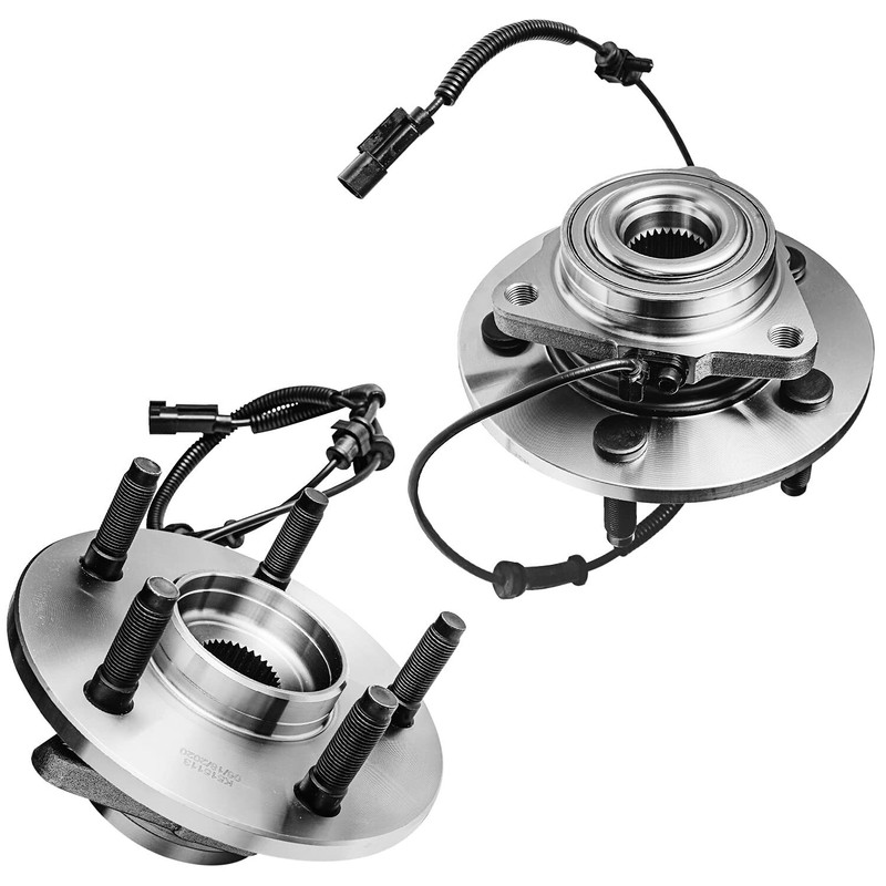 Front Disc Rotors Wheel Hub Bearings w/ 10pc Lug Nuts for 2006-09 Dodge Ram 1500 gallery