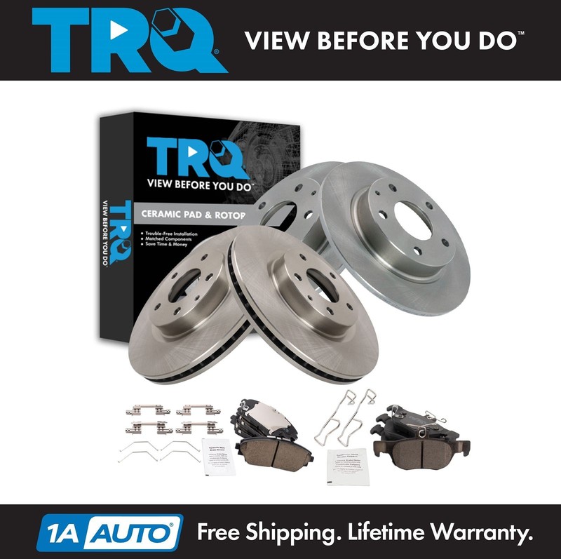 TRQ Brake Pad & Rotor Kit Ceramic Fits 2020-2021 Mazda CX-30