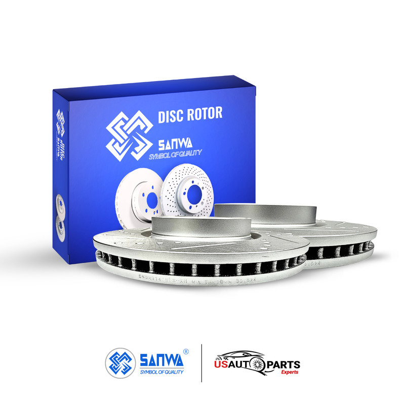 PAIR OF FRONT BRAKE ROTOR VENTED & GEOMET COATED D&S 316 mm FOR SUBARU 2005-2018