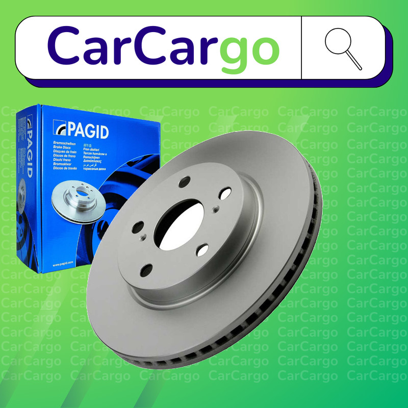 Pagid Vented Front Brake Discs Pair For Toyota Auris 1.5 2006-2012 275 mm