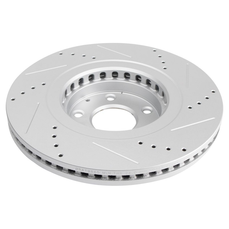 Performance Front Drilled Slotted Coated Brake Rotor Set for Mazda 6 CX5 CX9 gallery