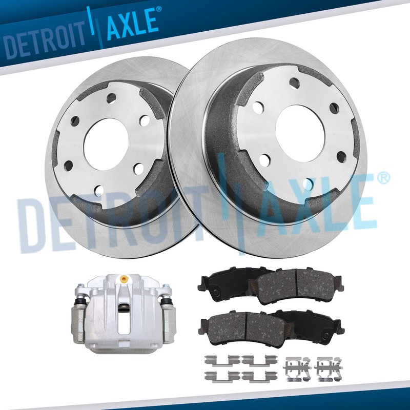 325mm Rear Disc Rotors + Left Brake Caliper Brake Pads for Sierra Silverado 1500