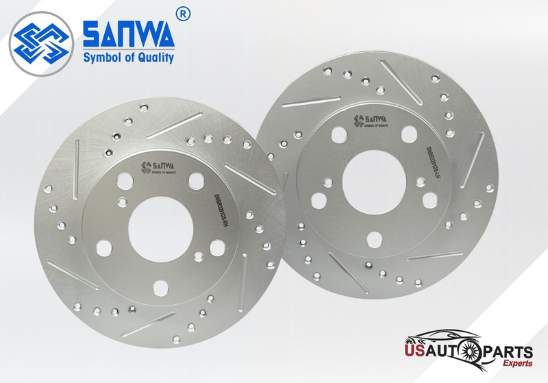 PAIR OF FRONT BRAKE ROTOR VENTED & COATED D&S 255 mm FOR TOYOTA CAMRY 92-01