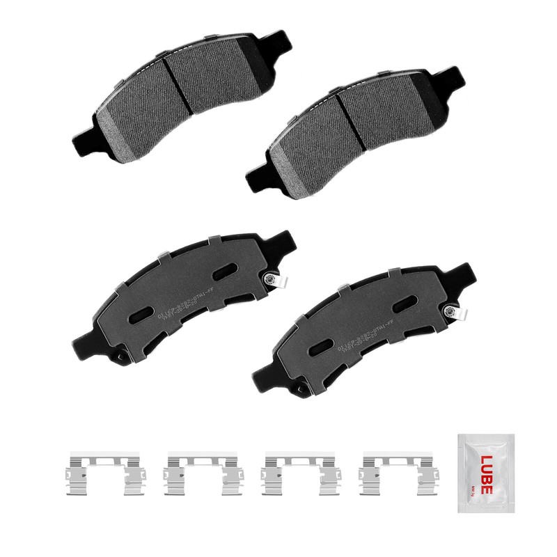 Front Disc Brake Rotors Ceramic Pads W/ Hardware For Chevy Traverse 2009 - 2017 gallery