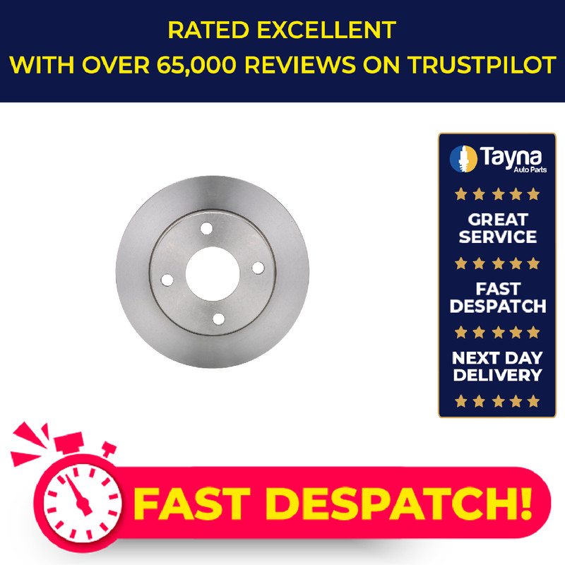 2x Brake Discs Pair Solid fits FORD FIESTA Mk4 1.25 Front 95 to 00 239.5mm Set