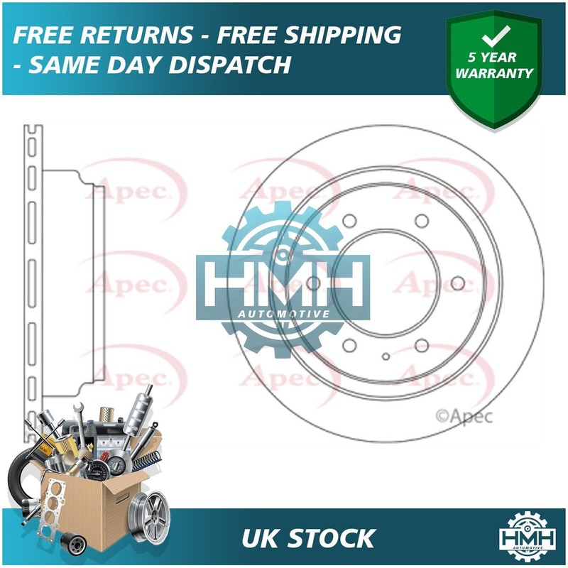 Fits Vauxhall Frontera 1992-2004 Isuzu Trooper 1991-2004 Brake Disc Rear Poppy