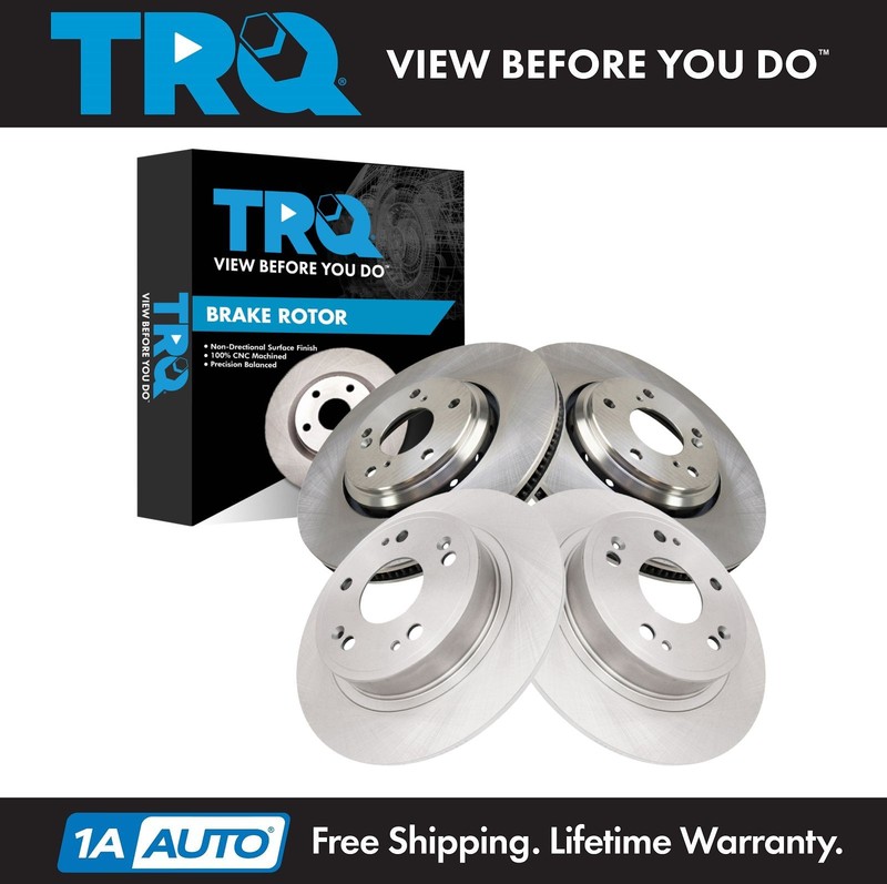 TRQ Front & Rear Brake Rotors Set for 2017-2022 Acura ILX 2016-2017 Honda Accord