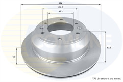 Coated Brake Disc Rear Axle To Fit Hyundai H-1 08->, i800 08->, iLoad 08->
