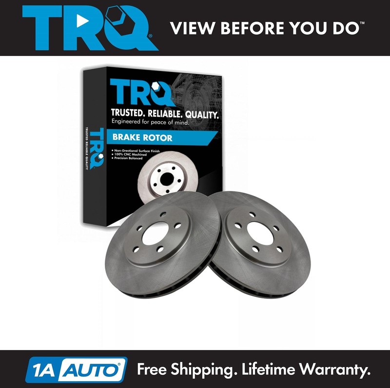 TRQ Front Disc Brake Rotors Pair Set for Dodge Stratus Chrysler