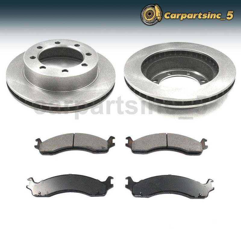 Brake Pad Brake Rotor Front Fits 1995-1999 Ford F-250 1995-1997 Ford F-350