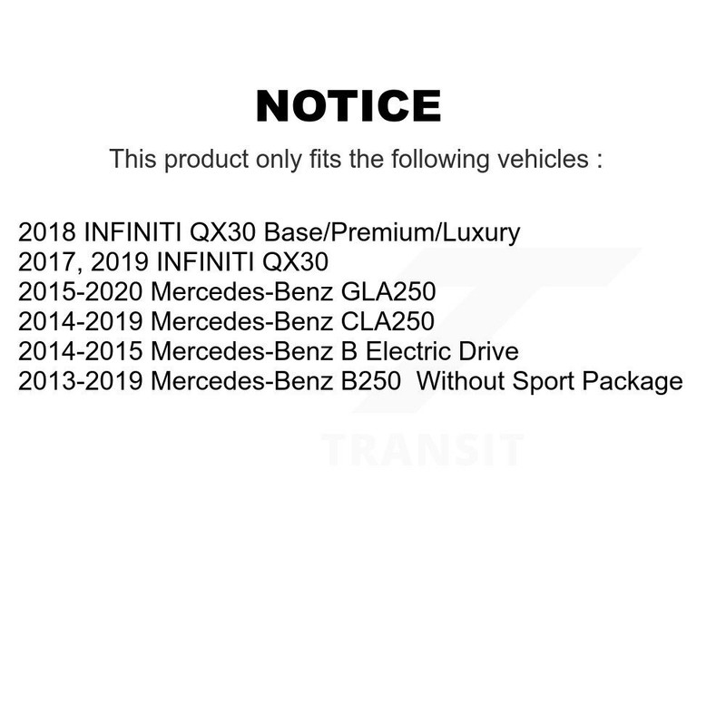 Front Disc Brake Rotor Pair For Mercedes-Benz GLA250 CLA250 B250 INFINITI QX30 B gallery