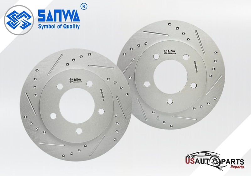 PAIR OF FRONT RH BRAKE ROTOR VENTED & GEOMET COATED D&S 308mm FOR FORD 1997-2002