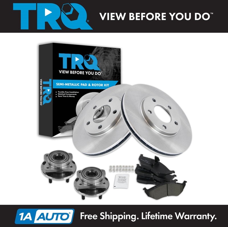 TRQ Front Brake Pad & Rotor Kit Fits 96-00 Chrysler Dodge Plymouth