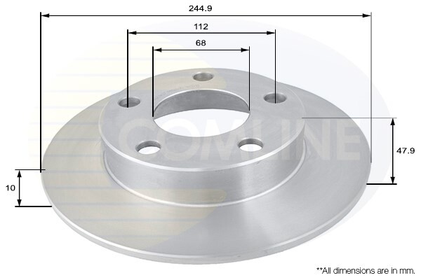 Fits Audi A4 1995-2001 VW Passat 1996-2005 Brake Disc Rear Comline #1 gallery
