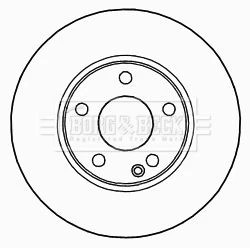 Borg & Beck BBD5267 Front Brake Discs Pair 280mm Vented Fits Mercedes A-Class gallery