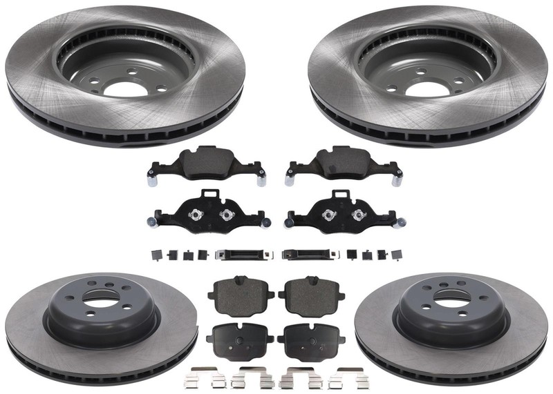 F&R Coated Disc Brake Rotors Pads for BMW X5 S Drive 40i 3.0L Gas 2019 2020 2023