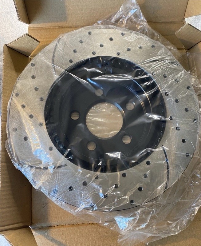 Auto Shack Front Brake Rotors Drilled Slotted ForChrysler 300 2008-2024 V6 12.5” gallery