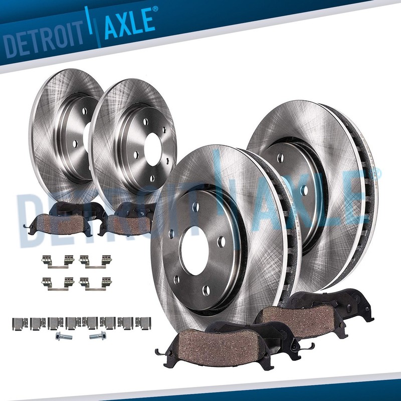 Front Rear Disc Rotors and Ceramic Brake Pads for Ford Taurus X Mercury Sable