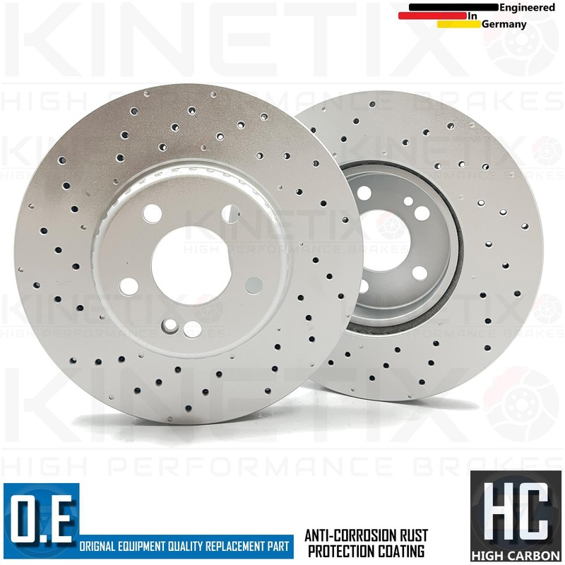 FOR MERCEDES C-CLASS C220d AMG SPORT FRONT REAR BONDED BRAKE DISCS 318mm 300mm gallery