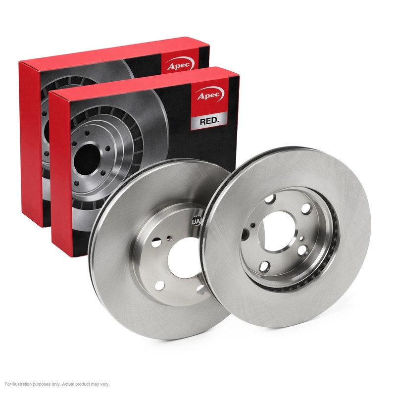 2X APEC Front Brake Discs for TOYOTA COROLLA Saloon 2013-19 277mm Vented DSK3067