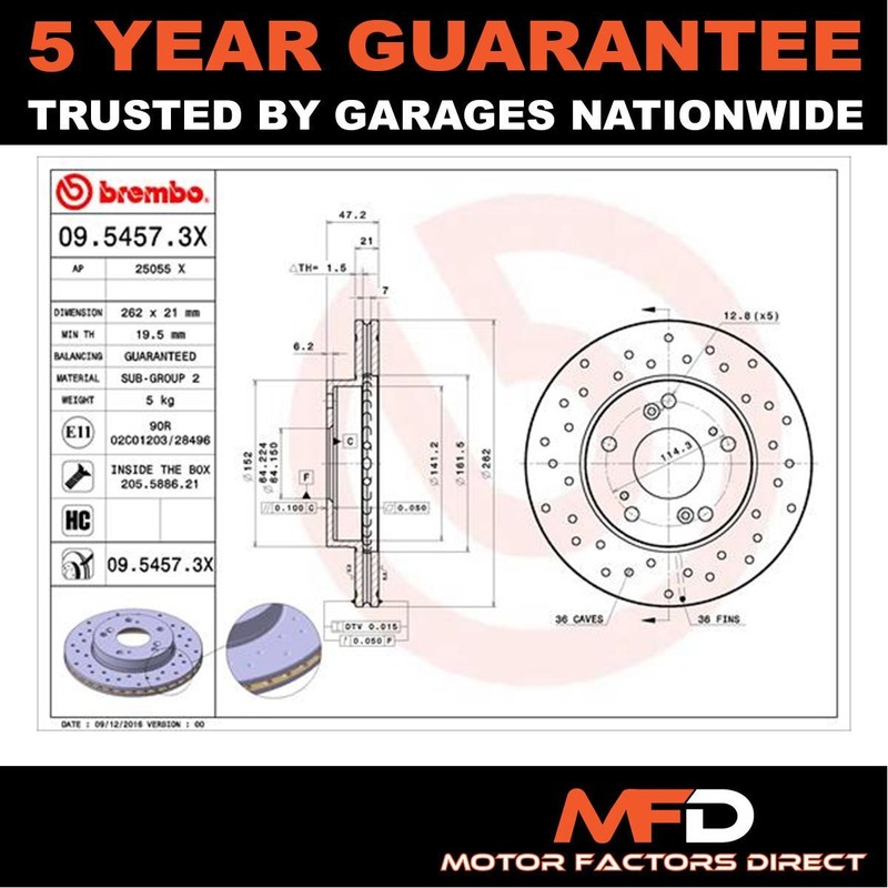 Fits Honda Civic 2000-2012 + Other Models MFD Front Brake Discs #2