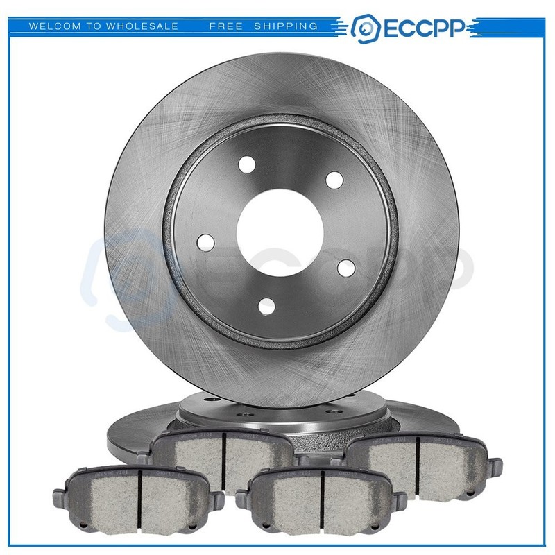 Rear Brake Rotors Ceramic Pads For Chrysler Town Country 2012-16 Ram C/V 2012-15 gallery