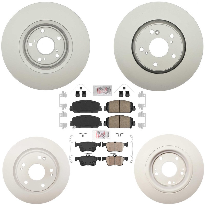 Improved Coated Disc Brake Rotors Brake Pads Fits Honda Civic Si 2017 2018 2020